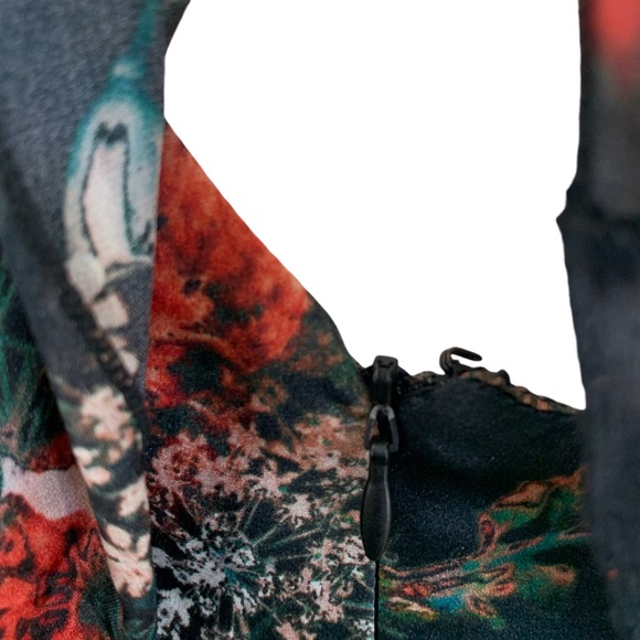 ETXART & PANNO FLORAL SILK MAXI DRESS SPAGHETTI STRAP SILK GOWN - Picture 15 of 16